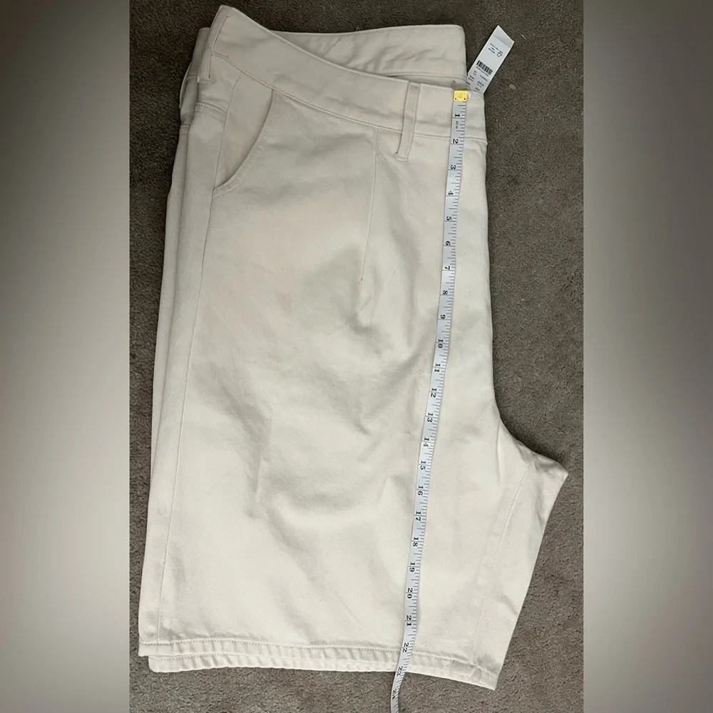 J.Crew Beige Cotton Twill Wide-Leg Shorts Size 36 NWT
